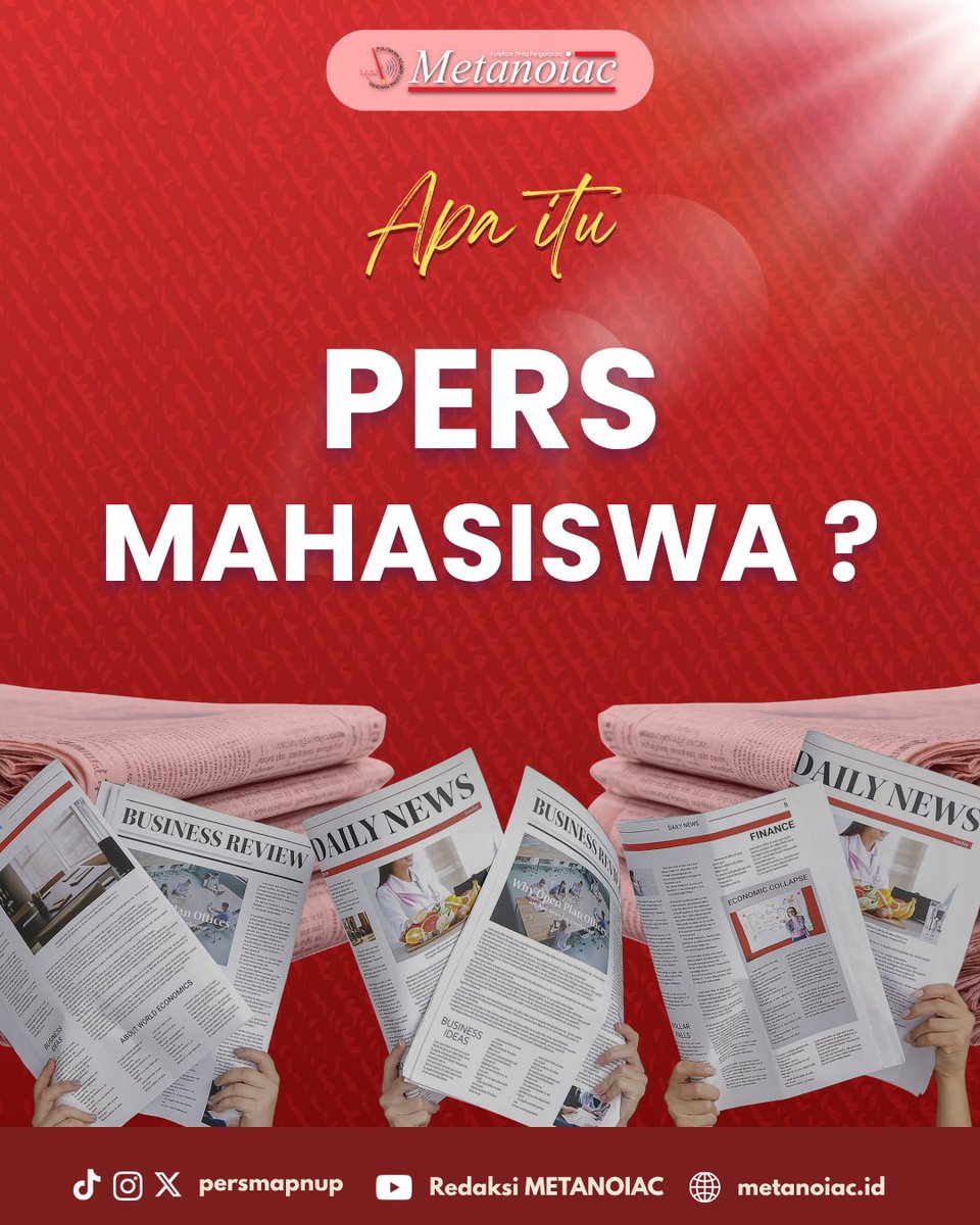 PersmaPNUP's tweet photo. 📰 Pers Mahasiswa (PERSMA) bukan hanya sekadar media kampus. PERSMA adalah ruang bagi mahasiswa untuk belajar, berkarya, dan menyuarakan kebenaran.

#persmapnup
#TorehanTintaPergerakan https://t.co/1QTkxn43IL