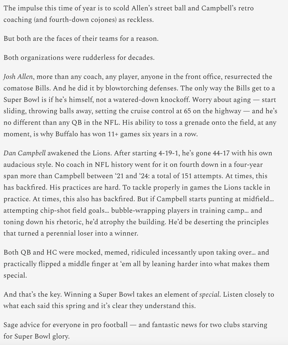 TyDunne's tweet photo. Many parallels between where Josh Allen (and the #Bills) and Dan Campbell (and the #Lions) stand into this 2026 season. Their comments have been discussed 'n debated.

-> https://t.co/oO21uNgxji https://t.co/ep9ZoTYRwN