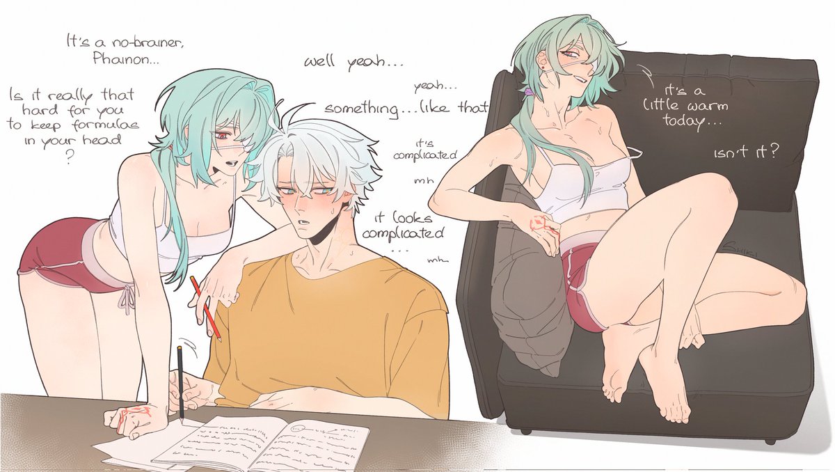 Alan_Gertz's tweet photo. #phainaxa #ファイアナ #HonkaiStarRail
It’s horribly hot today, so the characters in the picture is suffering from the heat too. It’s a different kind of heat 🥵 https://t.co/b8BTtH9o9D