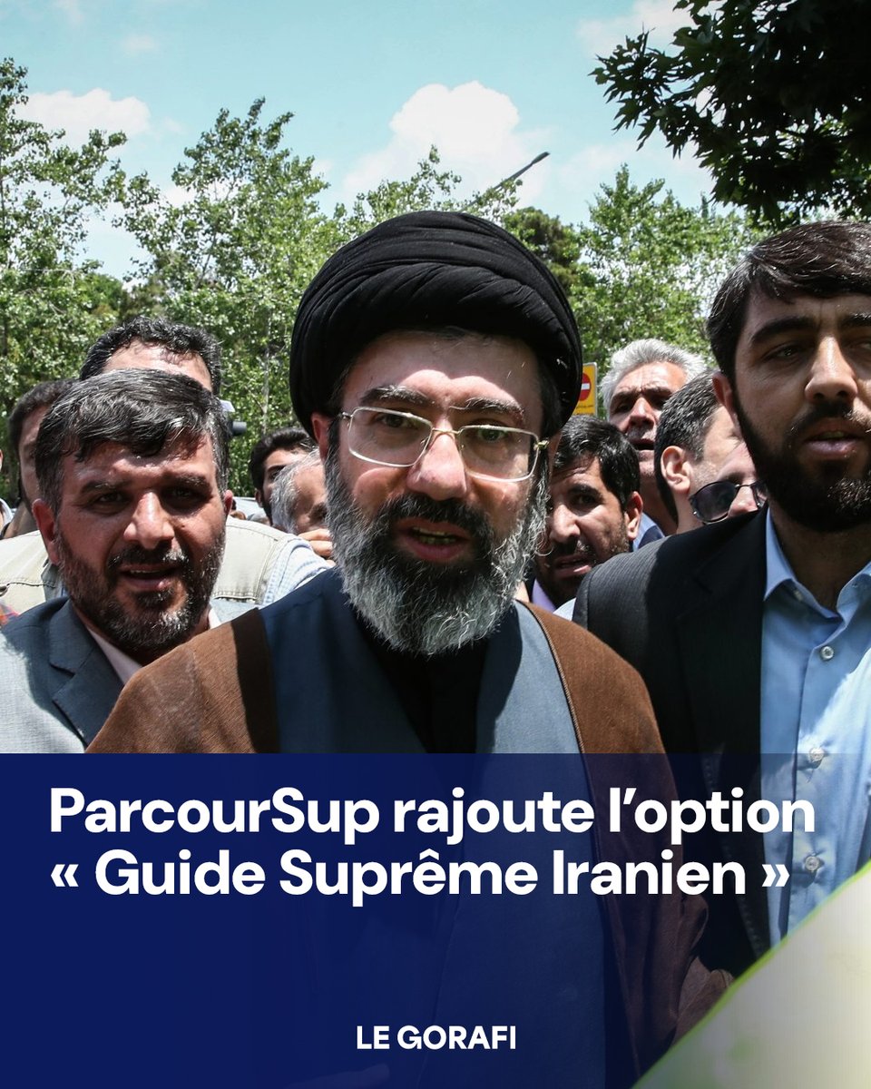 le_gorafi's tweet photo. ParcourSup rajoute l’option « Guide Suprême Iranien » https://t.co/aHepUS3AWI