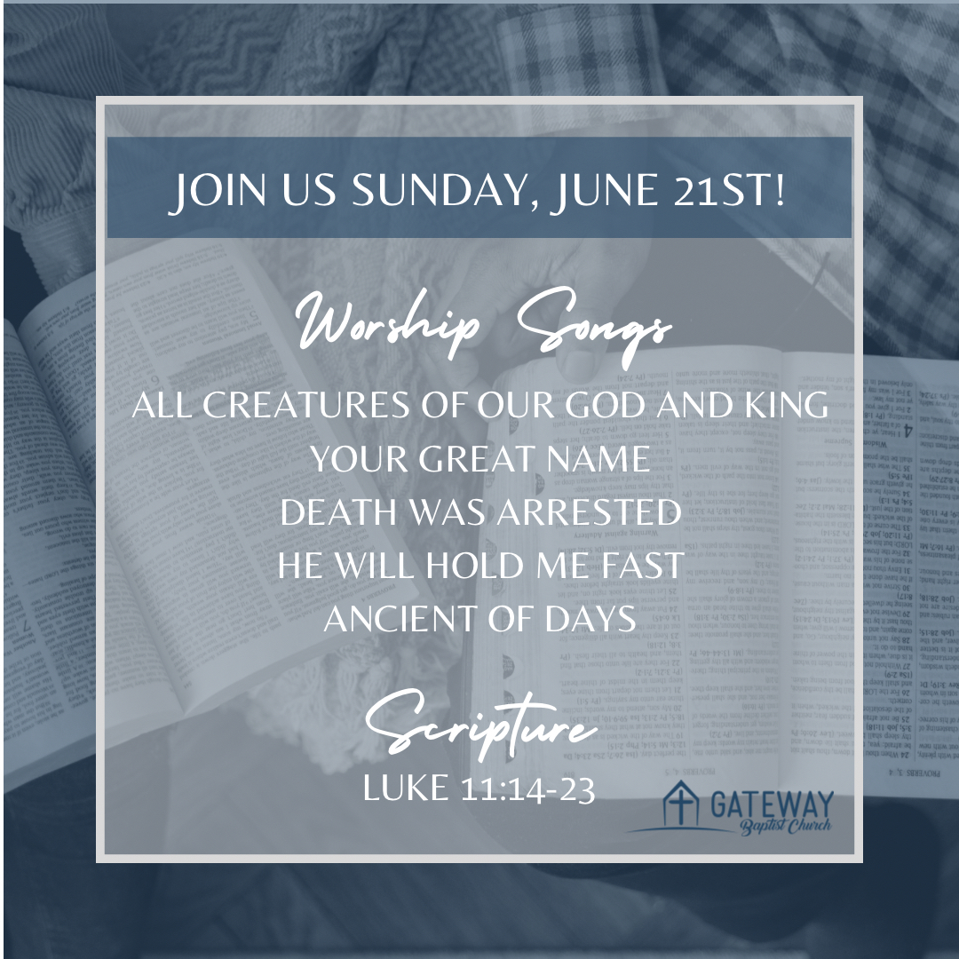 gatewaymgm's tweet photo. Join us this Sunday, June 21st, as we gather together!

Schedule:
9:00 a.m. - Bible Study Groups for all ages
10:30 a.m. - Worship Service
12:00 p.m. - The Gathering fellowship lunch

Visit the link in our bio for more information! https://t.co/AfvChVfASb