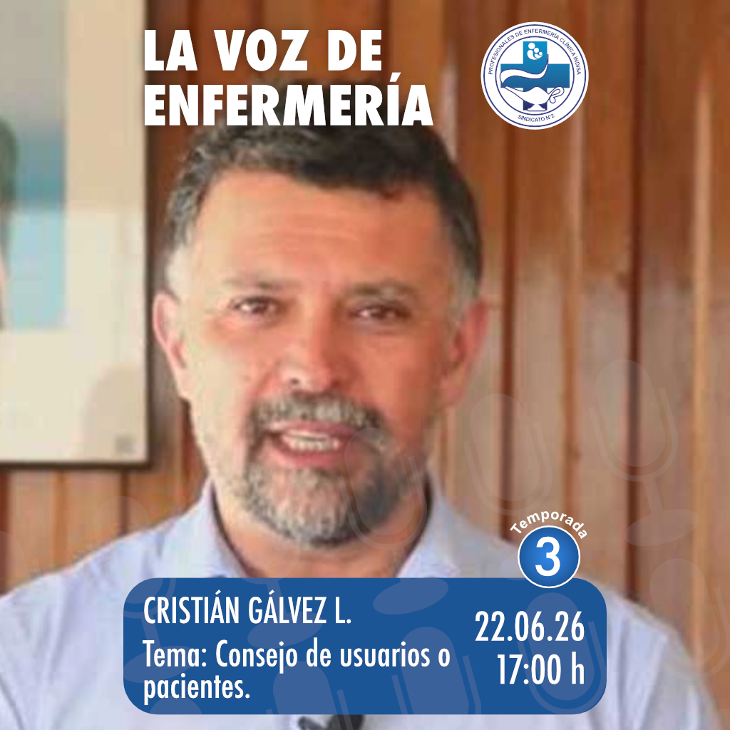EUIndisa's tweet photo. Este lunes 22 a las 17:00 hrs escucha La Voz de Enfermería con Cristián Gálvez, hablando del Consejo de Usuarios del Hospital El Carmen de Maipú 🏥🤝 Participación y comunidad en salud. #LaVozDeEnfermería #EUInidsa https://t.co/bpqKruTi80