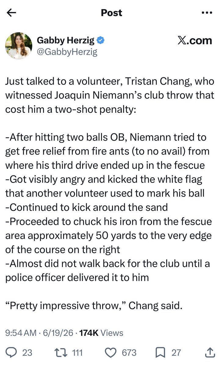 DarynFunk's tweet photo. @william27504693 @flushingitgolf Not abuse of a volunteer unless that’s just not  being stated here. If that was the case, then I totally agree with the penalty. https://t.co/9oCoXD2yyA