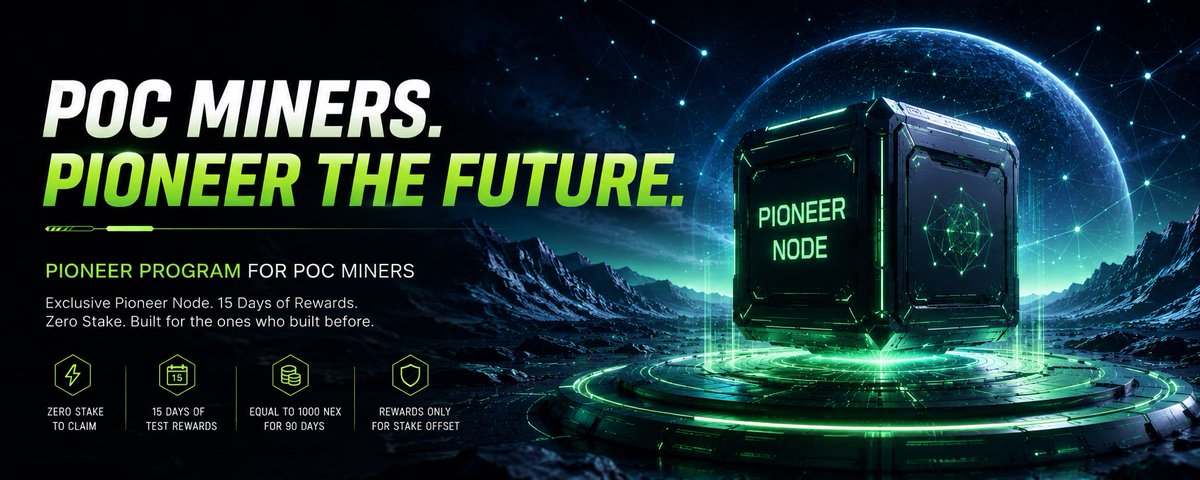 Nexai__network's tweet photo. 🚀 Pioneer Miner Program

To reward early supporters of decentralized compute, NexAI is launching a limited Pioneer Miner Program.

✅ Free Node Access
✅ Equivalent to a 1,000 $NEX Node
✅ 15 Days of Reward Generation

Built for the pioneers of the compute economy. ⚡

#NEXAI https://t.co/GcXPXbn188