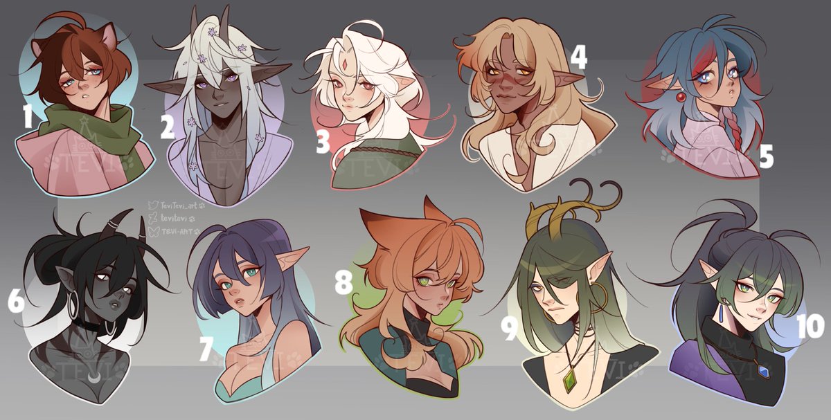TeviTevi_art's tweet photo. 🌿Busts #adoptes set price auction!

✨Set price:
💎sp1: $65 (bust)
👑sp2: $240 (sp1+Full body)

❗️Payment only via boosty/Hipolink
Please, DM or comment to claim!🩶

💗Your RTs help me a lot! Thank you very much!
#adoptauction #customcharacter #DnD https://t.co/blz7CPec8l