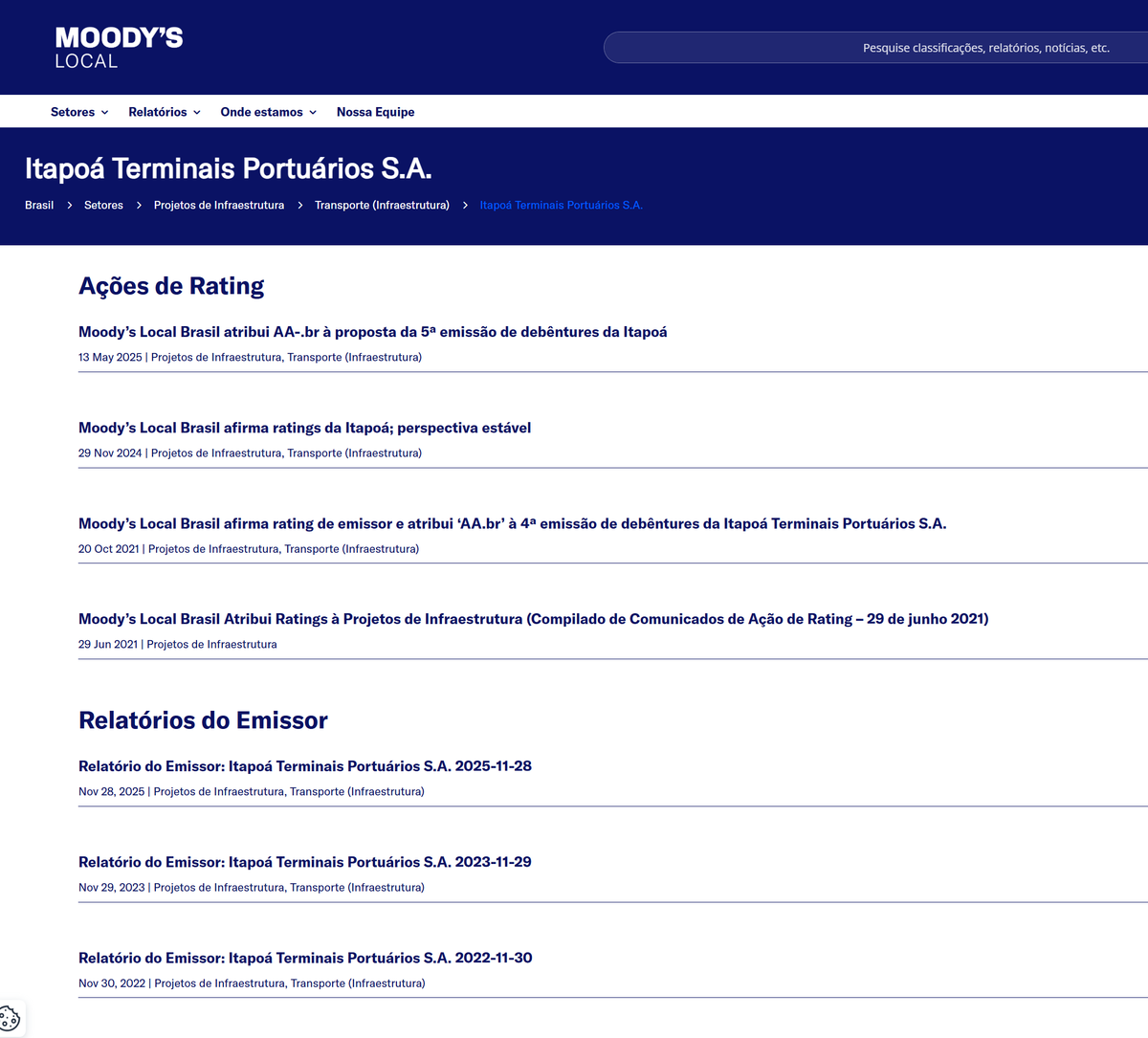 fiinewspaper's tweet photo. #BRZP11 #Itapoá #ENDD11
Rating Moody's  
#rating #moodys #search
Pesquisar em:  
Itapoá Terminais Portuários S.A. | Moody’s Local Brasil
https://t.co/LaxKucBRrP https://t.co/RWwRbXiLJc