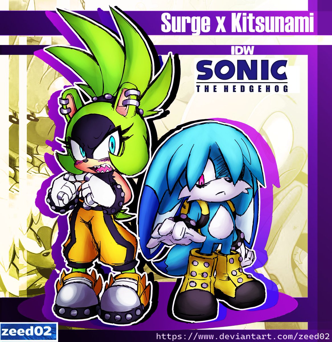 zeed_02's tweet photo. Surge the Tenrec  ⚡️🌊 Kitsunami the Fennec 💜💙#SonicTheHedgehog #sonicidw #digitalar #Kitsunami #surgethetenrec #kitㅤ  #IDW  Sonic the Hedgehog IDW https://t.co/io51Vc7PeP https://t.co/OzSUbKUnzr