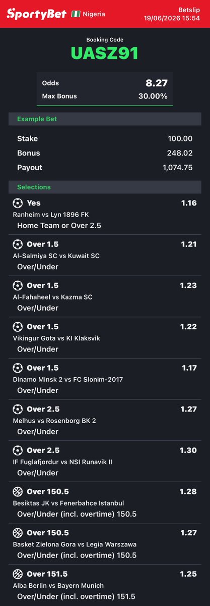 kayteetips's tweet photo. x10. ⚽️🏀 

UASZ91 https://t.co/EZd3gXty4J