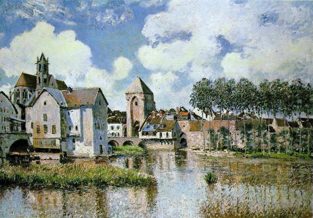 Revizorsb's tweet photo. Alfred Sisley (1839-1899)
 - Moret-sur-Loing (1891) https://t.co/hjkaSj3vLb