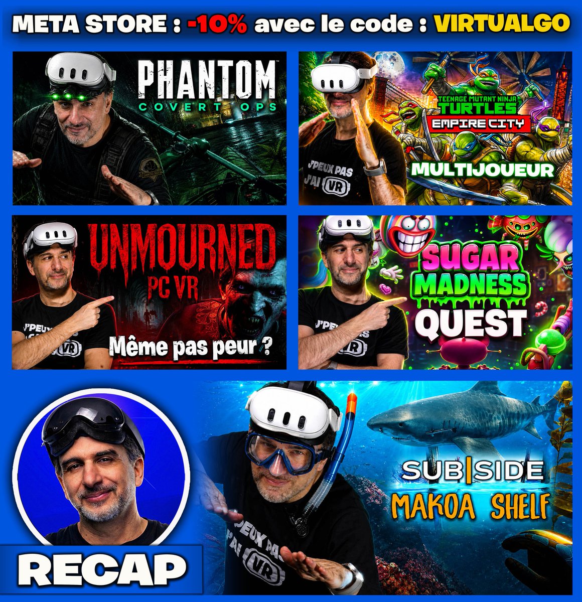 virtualgo34's tweet photo. 📢 Bonjour à toutes Zetatousse !
LE RECAP des vidéos de la semaine !
🔴 Youtube et réseaux : https://t.co/7Fa3N7J5zX
🙏 N'hésite pas à T'ABONNER et à PARTAGER
☀️ Bon Week-end à tous !
#vr #Metaquest #PICO #PSVR2 #pcvr
#twitch #Youtube #virtualgo #PlayForDream https://t.co/9EedI1Sad1