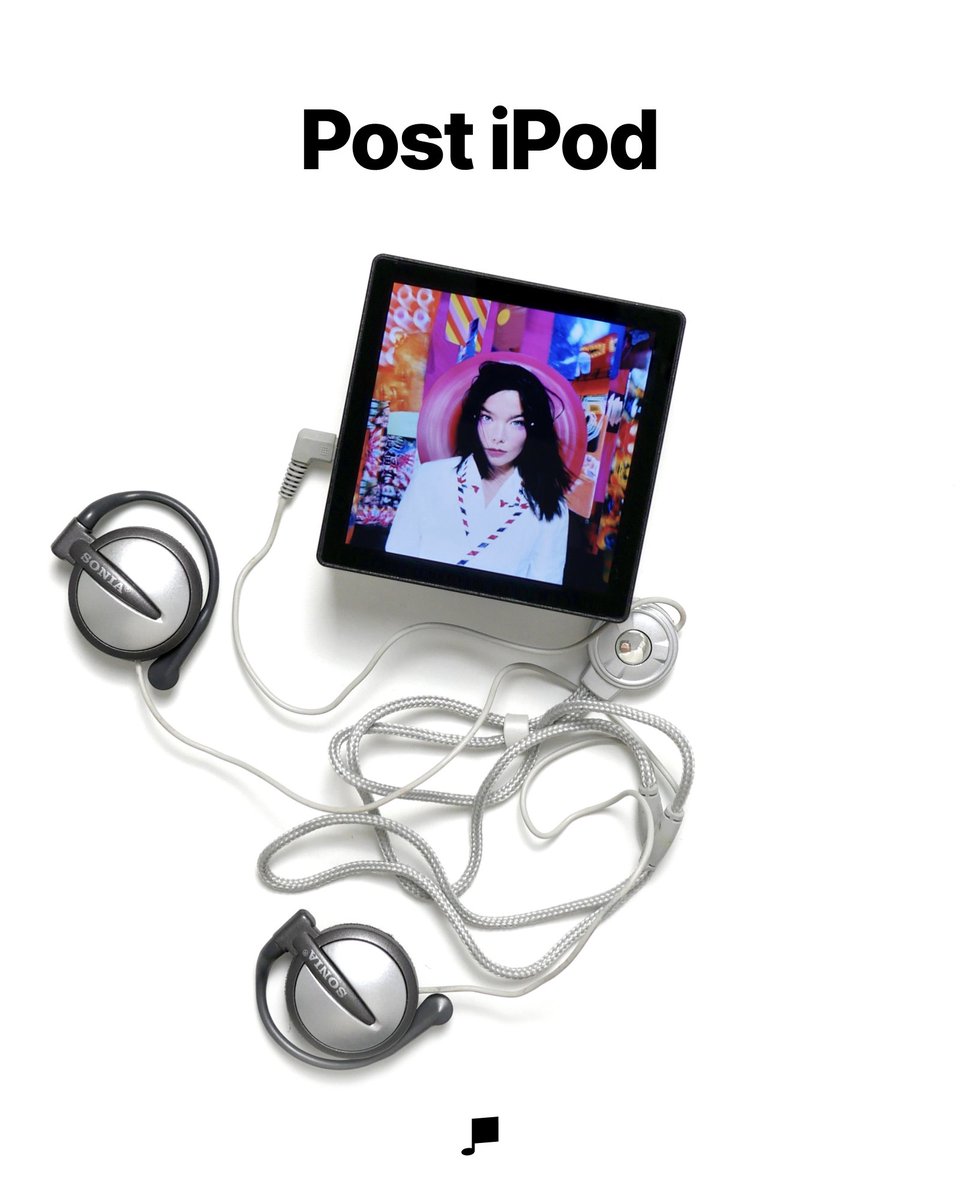 Sleevenote's tweet photo. This is what a device looks like that strives to go beyond a music player and actually embody a music release. Only possible with 2020s screen tech. This is Sleevenote. For those that want to hold on to albums. https://t.co/zZ1O7jkxOm
