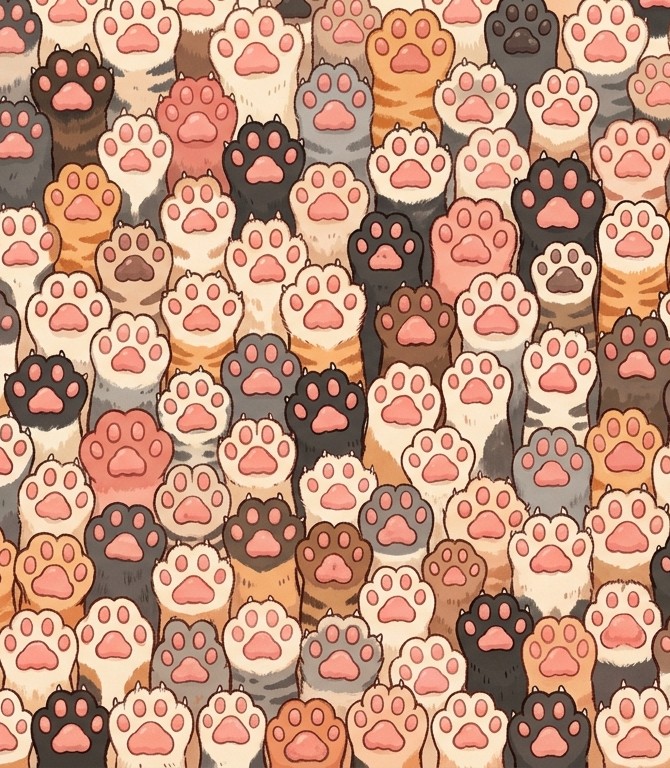 zero_koubou03's tweet photo. 無数の肉球
 #猫の肉球 
 #アート 
 #art https://t.co/PAM2QpZMOk