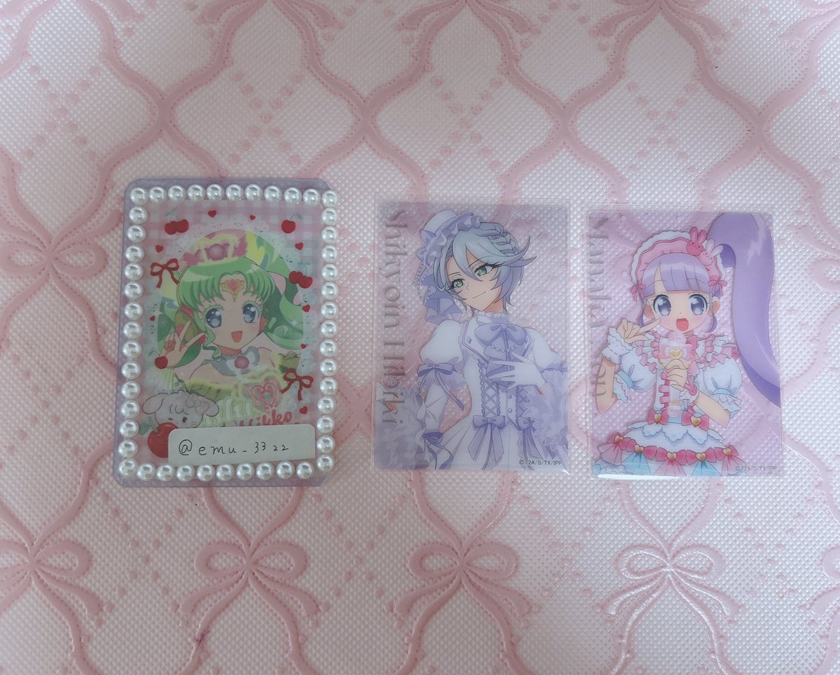 emu_3322's tweet photo. [交換] プリパラ　LAFARY ラファリー　トレーディングクリアカード

譲→ひびき(コラボ絵柄)、のん(SCR)

求→コラボ絵柄、らぁら、のん

郵送希望。コンプ目的の為求めております。
ひびきはらぁらとの交換優先
検索からでもお気軽にお声掛けください。 https://t.co/1avU1xYWdv