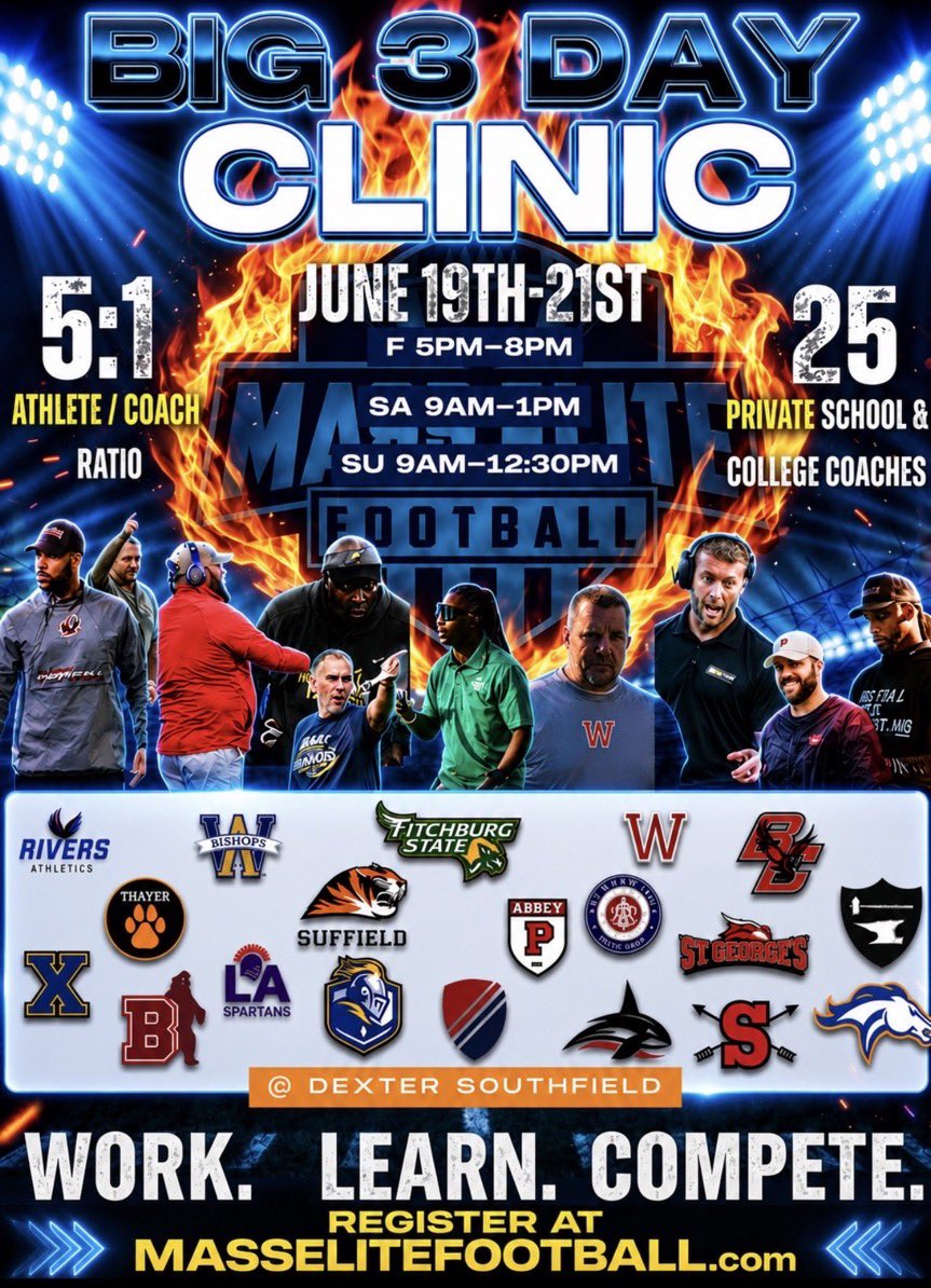 BoBeanrb's tweet photo. Excited for the opportunity to get better, compete, and showcase my skills at @masselitefb this weekend. Ready to work. 🏈💪

#MassEliteFootball #MassElite #FootballCamp #StudentAthlete #FootballTraining #GetBetter #WorkHard https://t.co/ZcgB0615Hj