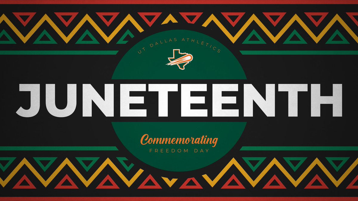 UTDCOMETSPORTS's tweet photo. Today we celebrate Juneteenth and the freedom that moves us forward ☄️

#Whoosh https://t.co/vBlYHtosWW