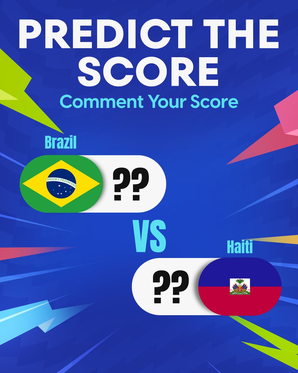 Dhiraagu's tweet photo. ALMOST MATCH TIME! ⏰
⚽ Predict the score: Brazil vs Haiti!
ㅤ
Who will take the win?
Drop your score prediction in the comments below 👇
ㅤ
And if you haven't already, pick your team for Jehee Libunee via DhiraaguApp 🏆
🥅 Every goal your team scores earns you FREE GB!
ㅤ
#FoarinGugumaalaa #JeheeLibunee #Dhiraagu