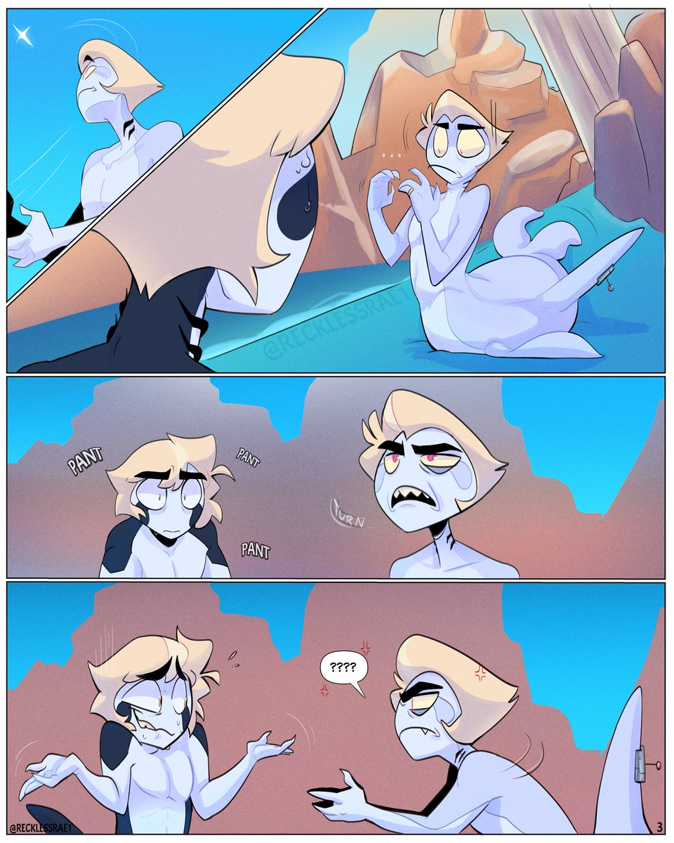 RecklessRae1's tweet photo. "The Enemy" Pg 3 END

It's okay Michael, that ball looked at you funny!! I saw it!

#HazbinHotelLucifer
#HazbinHotelMichael
#HazbinHotel https://t.co/ZF9zg6BZHn