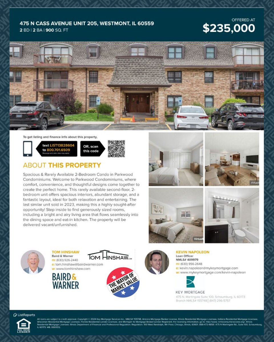 ThGlAcLo's tweet photo. 475 N. Cass #205, Westmont - Price just reduced to $235,000. Let me know if you want to make this your home. https://t.co/65dcywLBzH