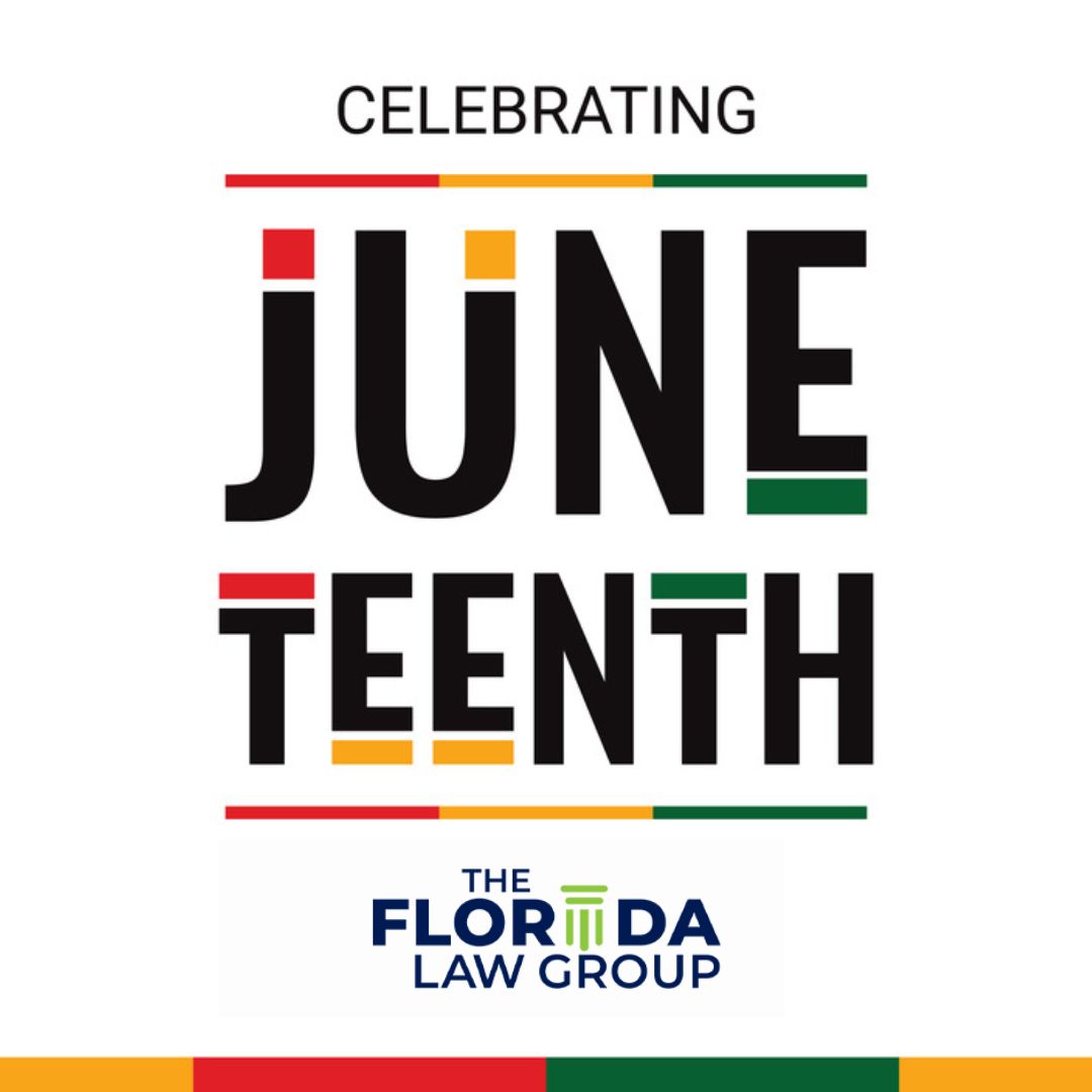 thefloridalaw's tweet photo. This Juneteenth, we recognize and honor the significance of freedom, resilience, and progress. It is a time to reflect on our nation’s history while continuing to support justice, equality, and stronger communities for future generations. From all of us at The Florida Law Group, we wish everyone a meaningful and reflective Juneteenth.

#Juneteenth #TheFloridaLawGroup #FloridaAttorneys #PersonalInjuryLaw #JusticeMatters #LegalAdvocacy #InjuredInFlorida #TrialReady #ClientFocused #AccountabilityMatters #FloridaJustice