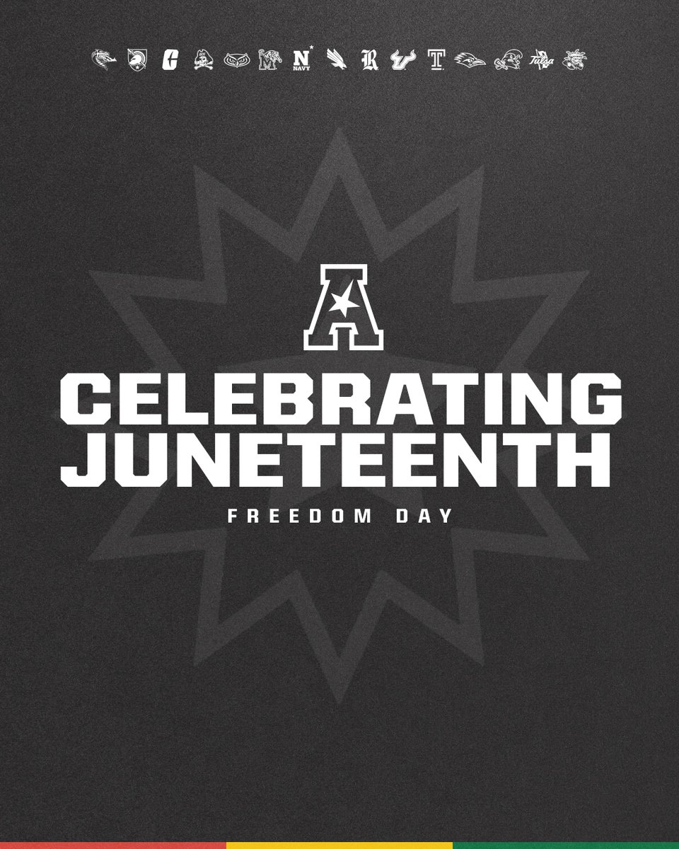 American_Conf's tweet photo. Today, we commemorate Juneteenth and honor the legacy of resilience, perseverance and hope 🖤

#BuiltToRise https://t.co/TTAvDQLqcb