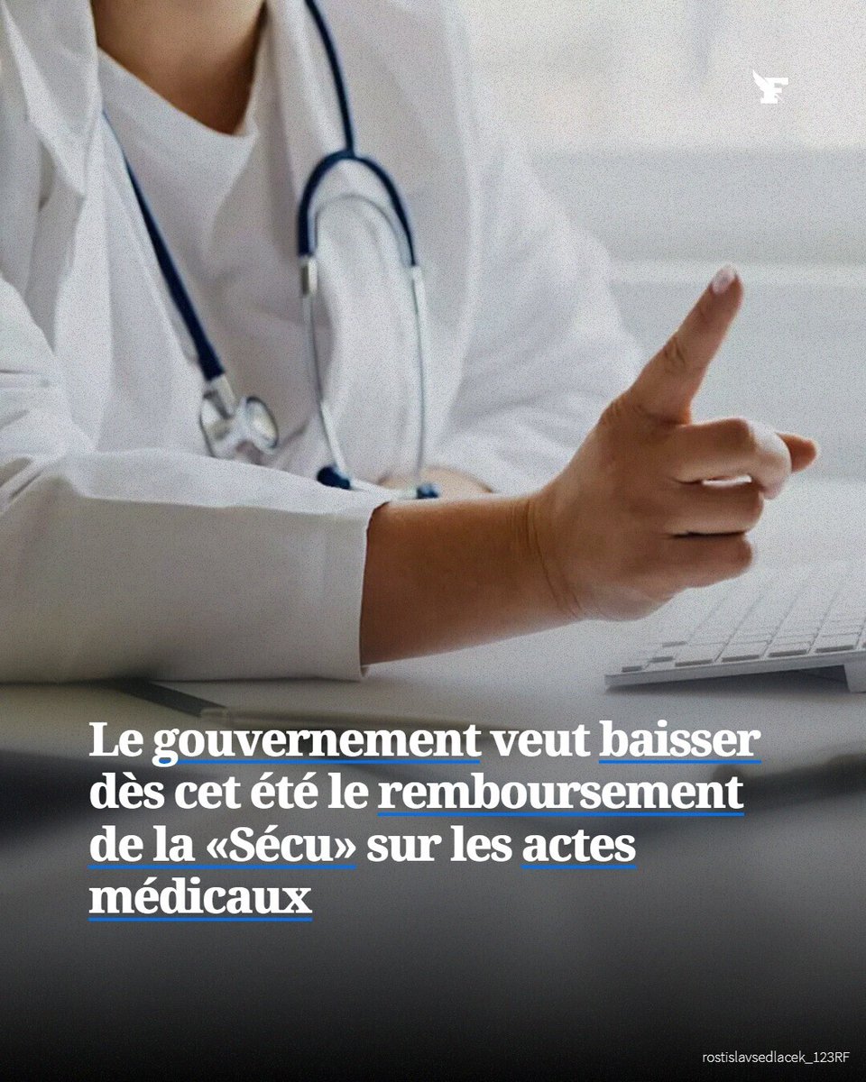 Le_Figaro's tweet photo. Le gouvernement veut baisser dès cet été le remboursement de la «Sécu» sur les actes médicaux. →https://t.co/qJqVk9FQ23 https://t.co/o56qBtRMTo