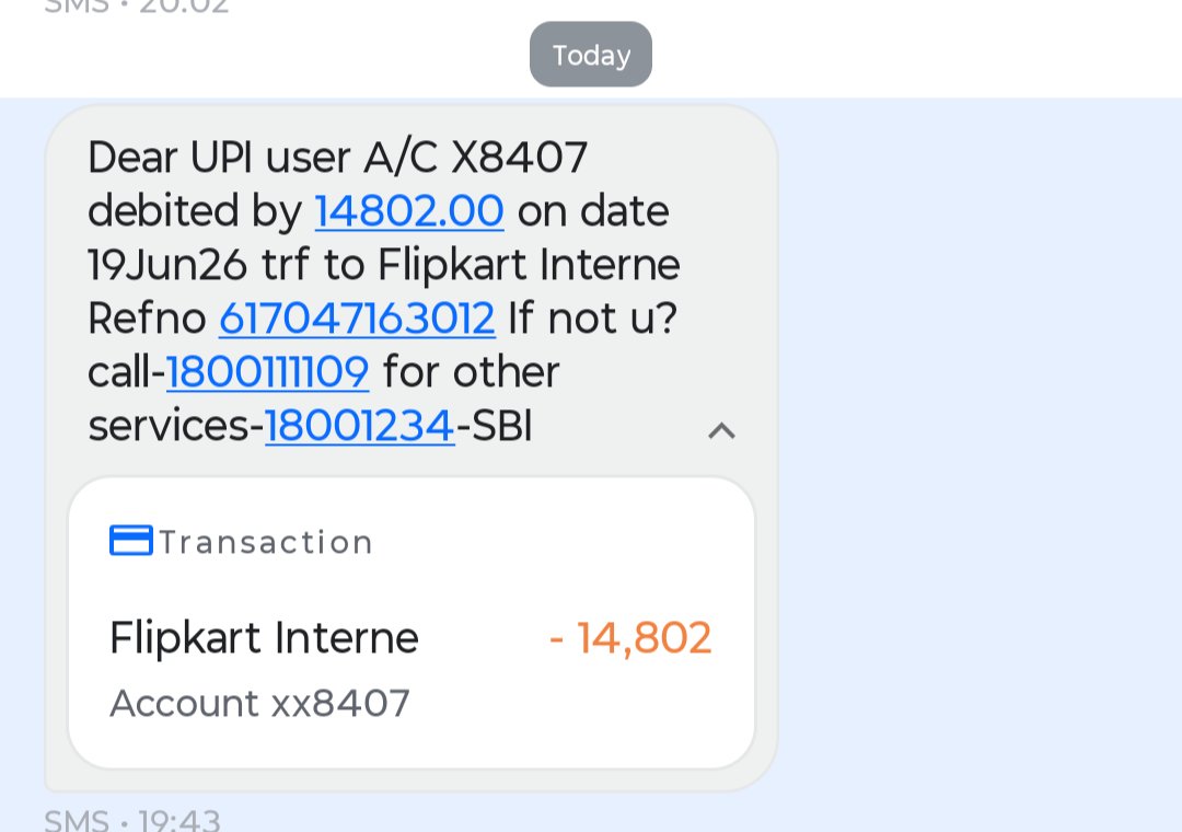Chandandr1996's tweet photo. @SBICard_Connect I order a mobile from Flipkart that is Samsung a36 it's failed but you guys deducted 14802 from my account why even though ordered and even payment failed still you guys deducted from my account https://t.co/qUZ8mCWAD2