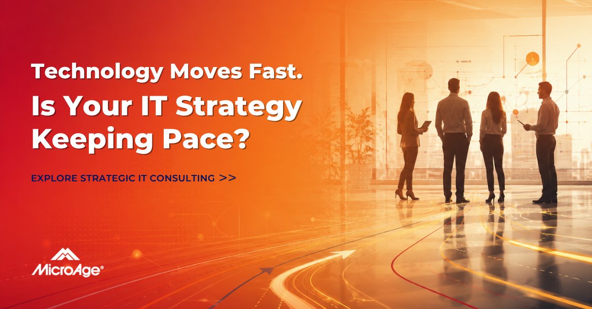 MicroAge's tweet photo. Technology moves fast. Is your #ITstrategy keeping pace?

From cloud and cybersecurity to #ITmodernization and #digitaltransformation, success starts with a roadmap aligned to business goals.

Learn how MicroAge Strategic IT Consulting can help:
https://t.co/kkIMmEwKf6 https://t.co/sMp0bRCPQV