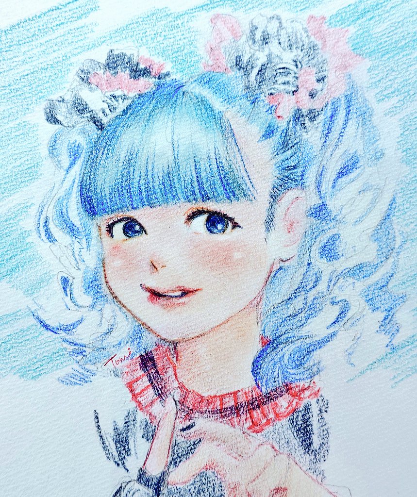 t0m0yam4649's tweet photo. ゆいちゃんお誕生日おめでとう🍅
やっぱり特別な日😊🍅ＹМＹ🍅
色鉛筆で_φ(･_･
心にいつもBABYMETAL🤘✨
#YUIMETAL生誕祭2026 
 #水野由結聖誕祭2026  #イラスト https://t.co/NwSz4ZMD6j