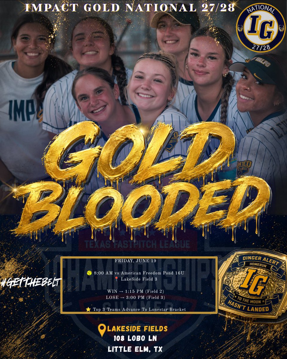 kaylinheuitt's tweet photo. π¨ SCHEDULE UPDATE π¨
We now play at 11:30 am at Lakeside Softball Park. Field 1
#agtg #triplethreat #speeddontslump #BeTheImpact #GoldBlooded #classof2028 #softball
@IG_National2728 @Randy_Ocho_Cero @jazzvesely @ImpactGoldOrg @QBooker22 https://t.co/i5LteZdj2G
