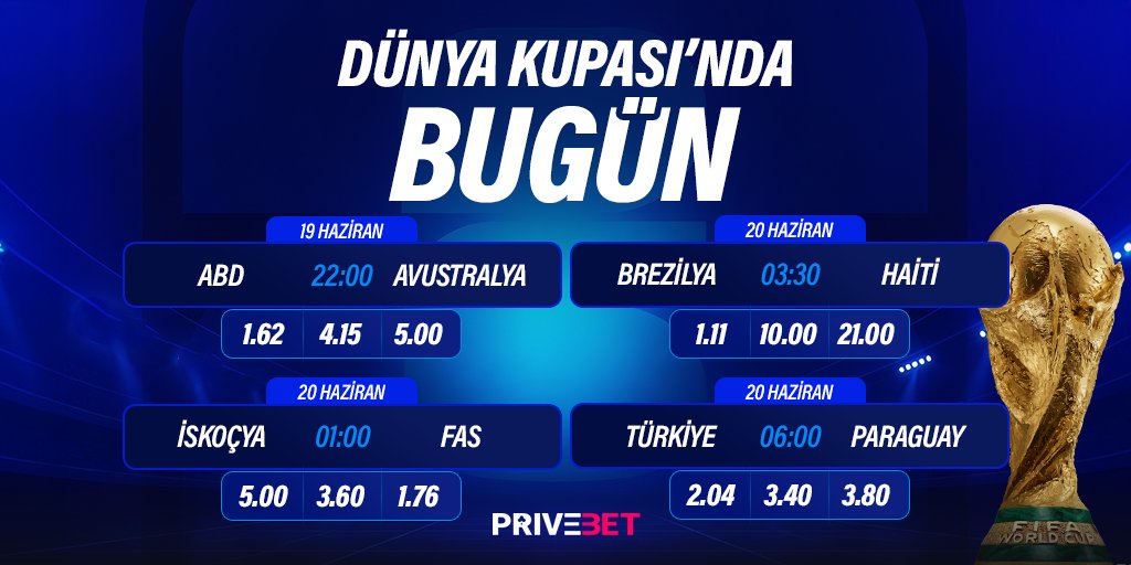 privebet_social's tweet photo. ⚽️ Dünya Kupası heyecanı Privebet’te!

🏆 Yüksek oranlarla Dünya Kupası heyecanına hemen dahil ol.

🎯 Turnuvaya özel fırsatlar ve kesintisiz bahis keyfi seni bekliyor.

📺 Privebet TV’de Dünya Kupası maçlarını ücretsiz izle.

👉 Güncel giriş linki: https://t.co/TLQXVQB9h2 https://t.co/z2tVKldou6