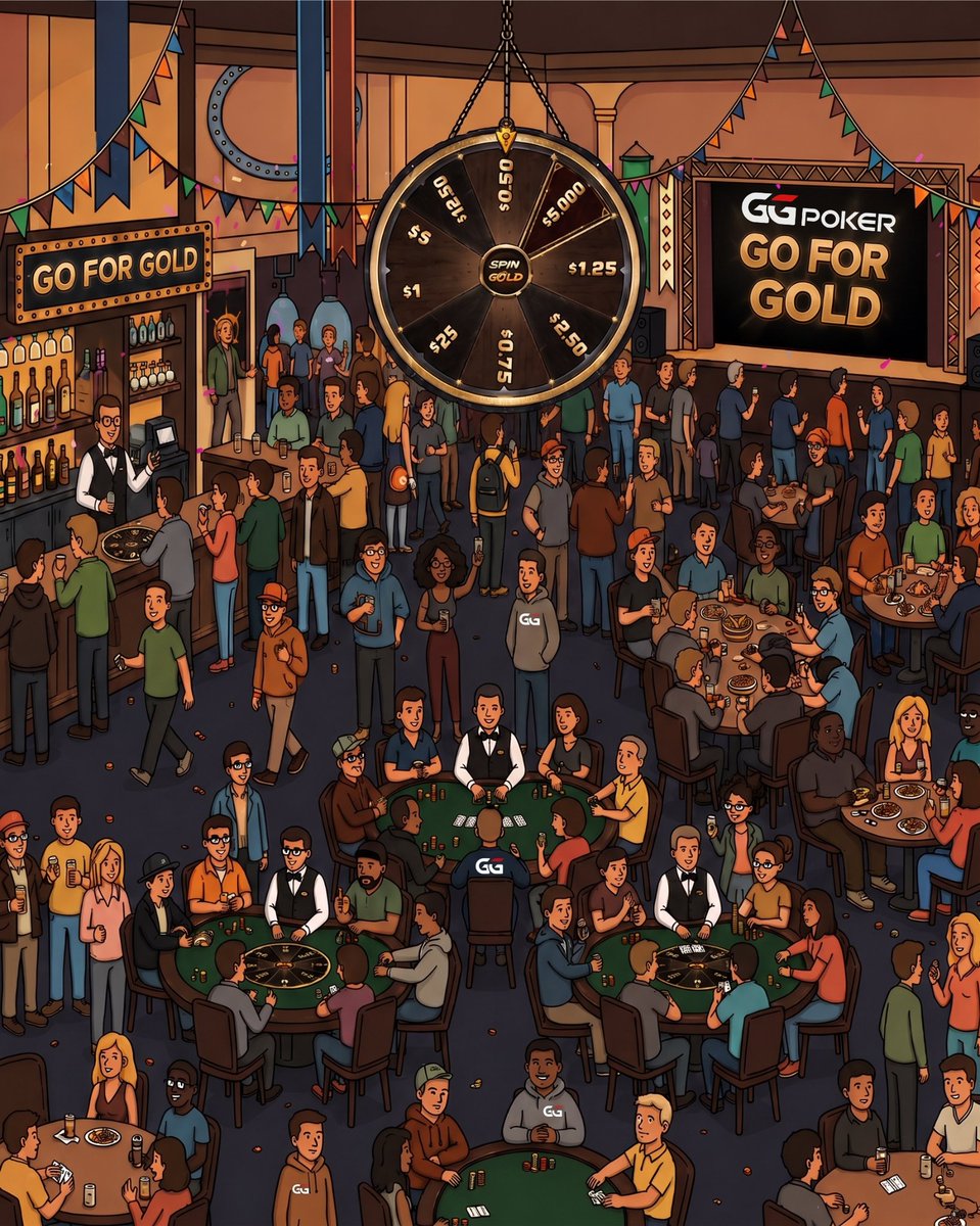 GGPoker's tweet photo. How many Spin & Gold wheels are hidden in this image?

Comment your answer below 👇

🎁 10 randomly selected correct answers will each win a $5 Spin & Gold ticket.

And remember... those tickets are your next step for a share of $1,000,000 in the Go For Gold promotion 💰✨

Leave your nickname, and repost.

Good luck hunting! 🔍