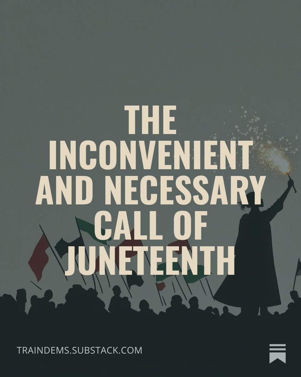 TrainDems's tweet photo. Juneteenth is a holiday born from delay. The proclamation is always just the beginning 🖤

The fight for Black political power is still ongoing. And NDTC is in it for the long game.

Read more + subscribe: https://t.co/FlGcdwkAzI

#NDTC #TrainDems #Juneteenth #BlackPoliticalPower https://t.co/OqN38zX03g