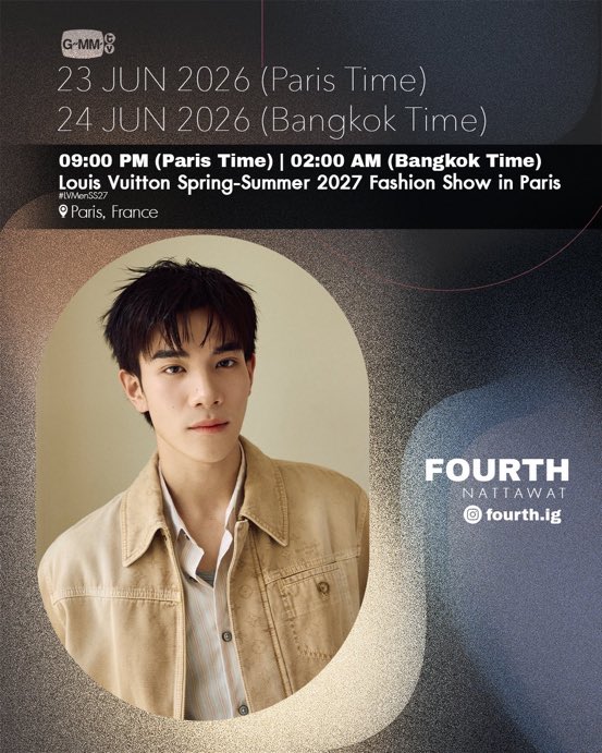 Numone_Official's tweet photo. Let’s go, Paris! ✈️ 

#LouisVuittonxFourth
#Fourthnattawat #โฟร์ทณัฐวรรธน์ https://t.co/xdzNF2alg5