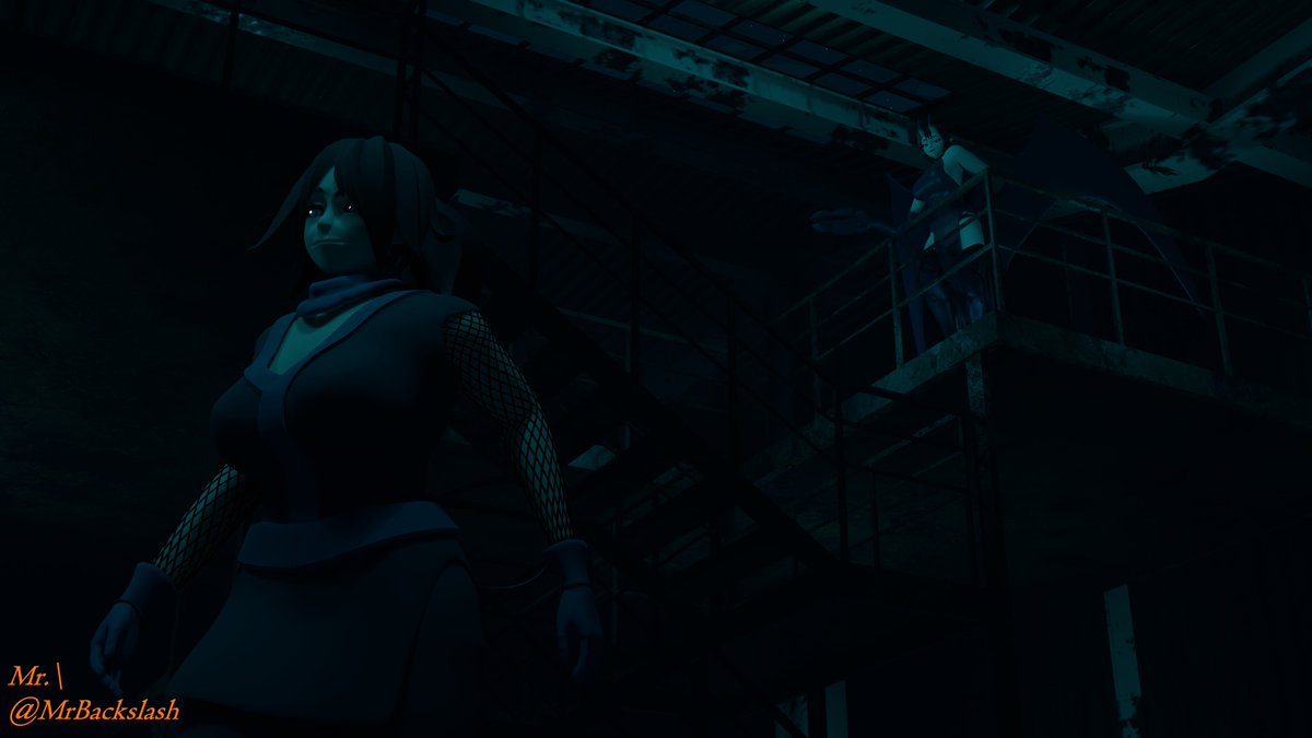 MrBackslash's tweet photo. A 3D commission for @JGodzilla113799, of Rania stalking Lyzz. Making sure to stay out of sight as she waits for an opportunity to strike.

Standalone Model: https://t.co/q46uMIJYEw

Rania (C) @JGodzilla113799
Lyzz (C) RisingReaper115
Art (C) Me https://t.co/NsMOdcwK4V