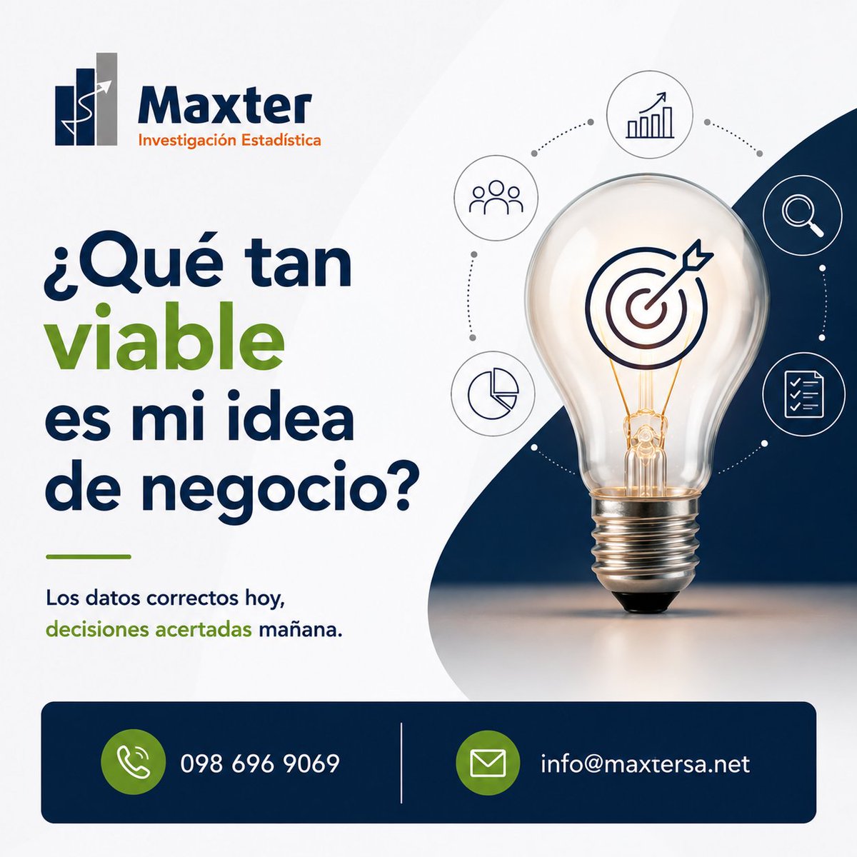 maxter_research's tweet photo. Antes de invertir tiempo, dinero y esfuerzo, es importante conocer si existe un mercado dispuesto a comprar. La investigación de mercados te ayuda a transformar intuiciones en decisiones respaldadas por datos. 📊🚀 https://t.co/Kqw5Ag1tl0