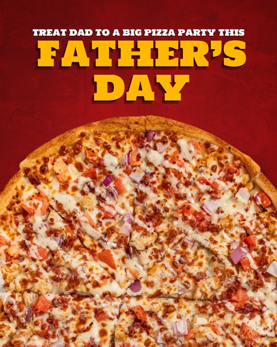 RomeosME's tweet photo. Father's Day is this Sunday, June 21! 🌟

Give Dad the day off cooking and treat him to a big pizza party at Romeos. Hot slices, cold drinks, and a great time wait for you here.

Let us handle the food! https://t.co/g63WzOfcUv https://t.co/957ZZo76Gr