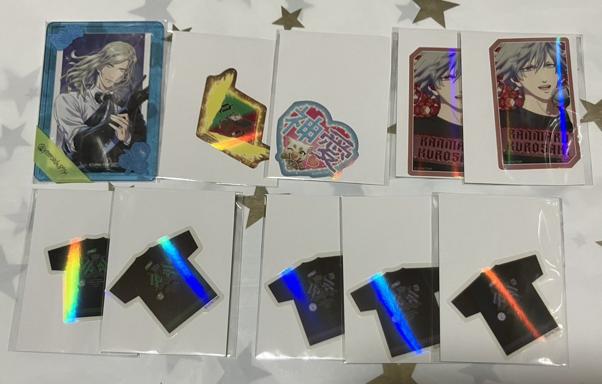 ynensala874's tweet photo. 【交換】うたプリ タブナイ カルライ パス風カード ステッカー ラバーバンド ラババン 千葉

譲→蘭丸.藍 (TRttRランレイ.神愛.GS.Tシャツ)

求→各種カミュ(ラババン神戸優先)/ステッカー ライブロゴ xxxx (画像4枚目参照)

20日現地手渡し可能です。(お時間要相談)よろしくお願いいたします。 https://t.co/hCKzflujaq
