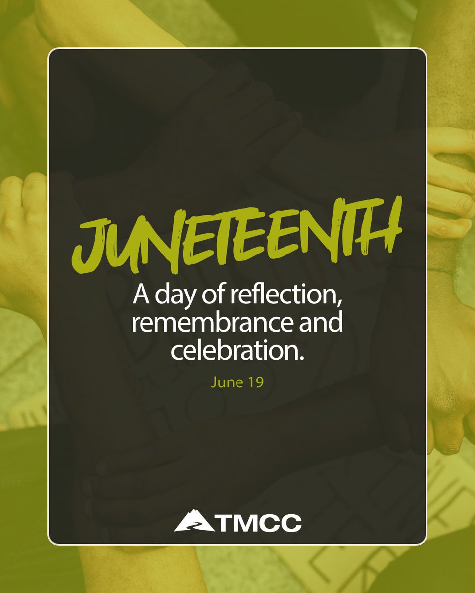 tmccnevada's tweet photo. TMCC campuses are closed today in observance of Juneteenth.

We recognize today as a time for reflection, education and community.

#Juneteenth #TMCC https://t.co/K13MN01nfU
