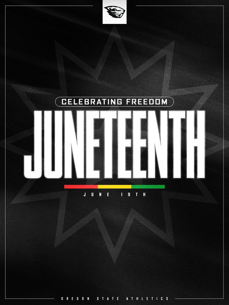 BeaverAthletics's tweet photo. Celebrating Freedom. 

#GoBeavs x #Juneteenth https://t.co/OEBqw3vsyp