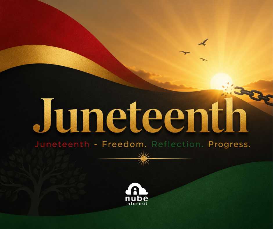 AlexQuetzeri's tweet photo. Today we recognize Juneteenth, a day of freedom, reflection, and progress. At Nube Internet, we believe growth should be built with clarity, opportunity, and respect for the communities we serve.
..
#Juneteenth #Community #SmallBusiness #SanAntonio https://t.co/dJIxdN9ShT