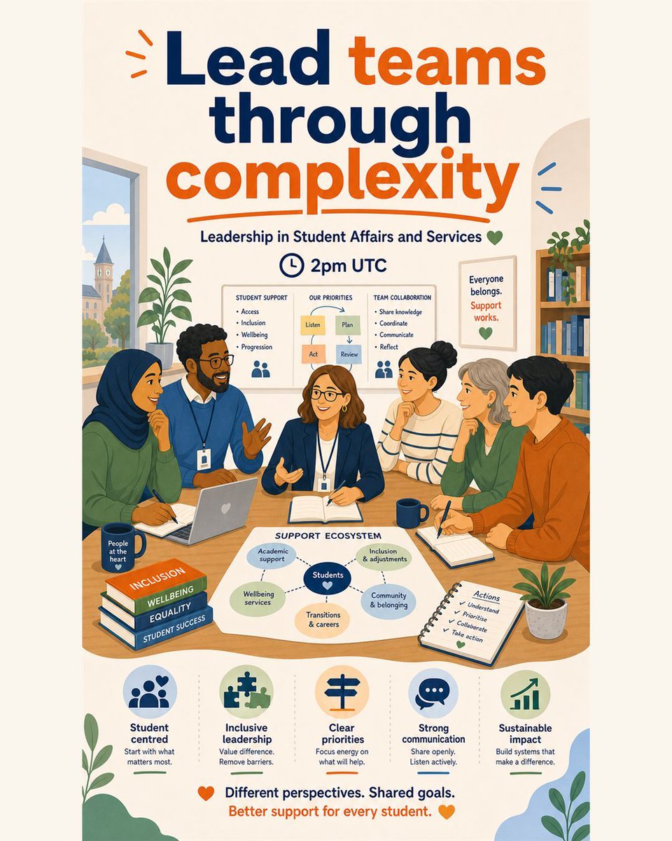 umo_uk's tweet photo. Leading diverse teams is a core challenge for Student Affairs and Services leaders.

Autumn cohort planned from 30/09/2026. Sessions at 2pm UTC.

https://t.co/a3uVgKutcW

#StudentAffairs #IASAS https://t.co/jIvrkBthEm
