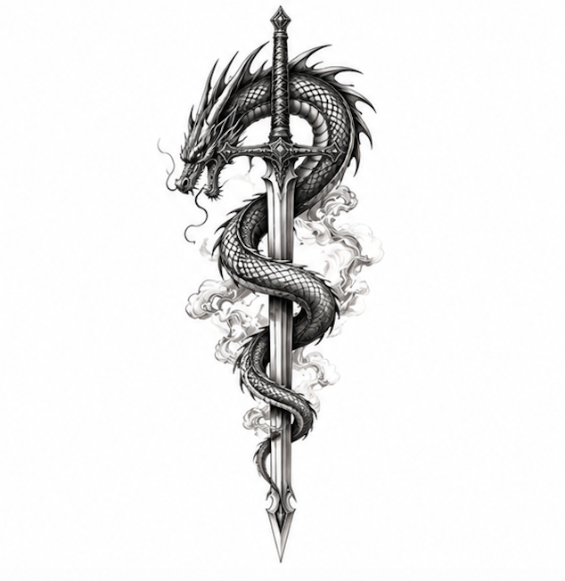 InkDNA_AI's tweet photo. ⚔️ A sword can win battles.
🐉 A dragon can rule legends.
#DragonAndSword #DragonTattoo #Tattoo #InkDNA #Ink #FYP #Trending #TattooArt https://t.co/kOGVykk5wT