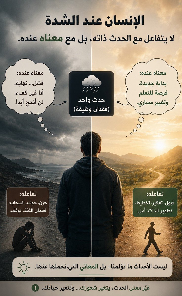 iaysm's tweet photo. الإنسان عند الشدة لا يتفاعل مع الحدث ذاته،
 بل مع معناه عنده..

#المعنى
#المعاناة https://t.co/kPnWfOpiLs