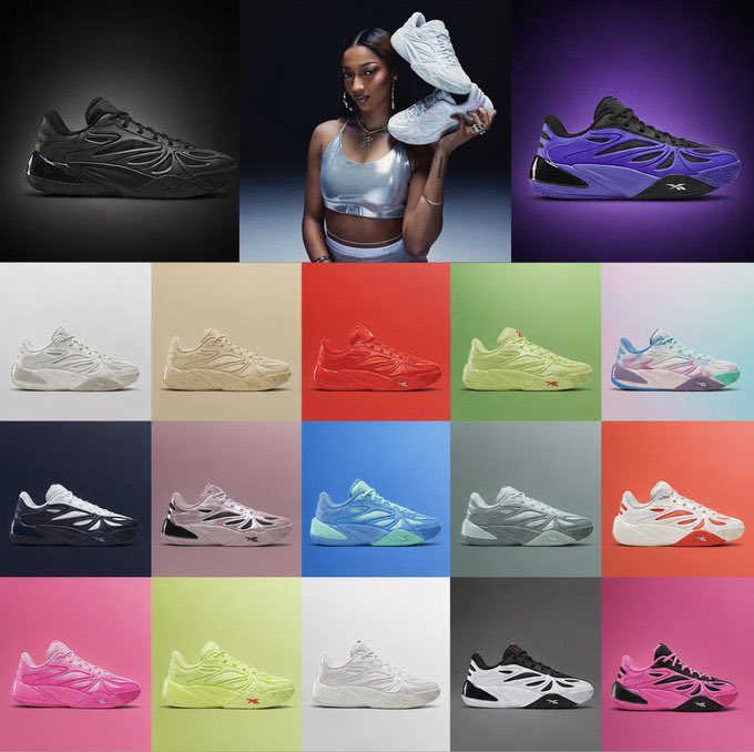 EugeneREQUIEM5's tweet photo. Angel Reese has over a dozen colors of her shoes, and they release almost every month.

She nor Reebok plan around your girl CC.
Their consistency has debunked you.🤷🏾‍♂️ https://t.co/0TizbsQa7e