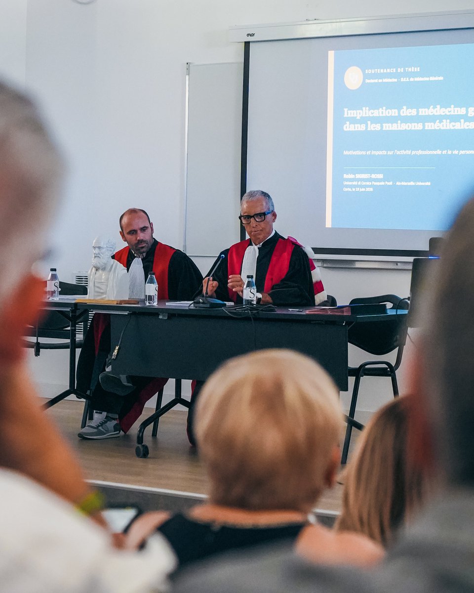 UnivCorse's tweet photo. 🎓 Première soutenance de thèse de Médecine accueillie à l'Università di Corsica !

Ancien étudiant de la promotion PACES 2017, Robin Sigrist-Rossi a choisi de soutenir sa thèse à Corti.

👏 Félicitations au désormais Docteur Robin Sigrist-Rossi pour cette belle réussite ! https://t.co/nh9JAZvadB