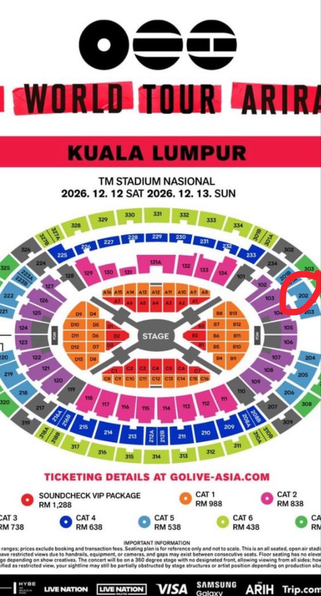 ylas019's tweet photo. Hi Army Malaysia and Indonesia! Aku mau jual tiketku yang di KL cat 5 section 202. Alasan jual karna aku udah dapet yang di Indonesia. 

The price? Only MYR600 atau IDR 2.8 juta

I’m looking for REAL ARMY &amp; TRUSTED BUYER yaa!!💜 

• Questions check is APPLIED! 
#BTS_ARİRANG https://t.co/ctQ7DlMeTz