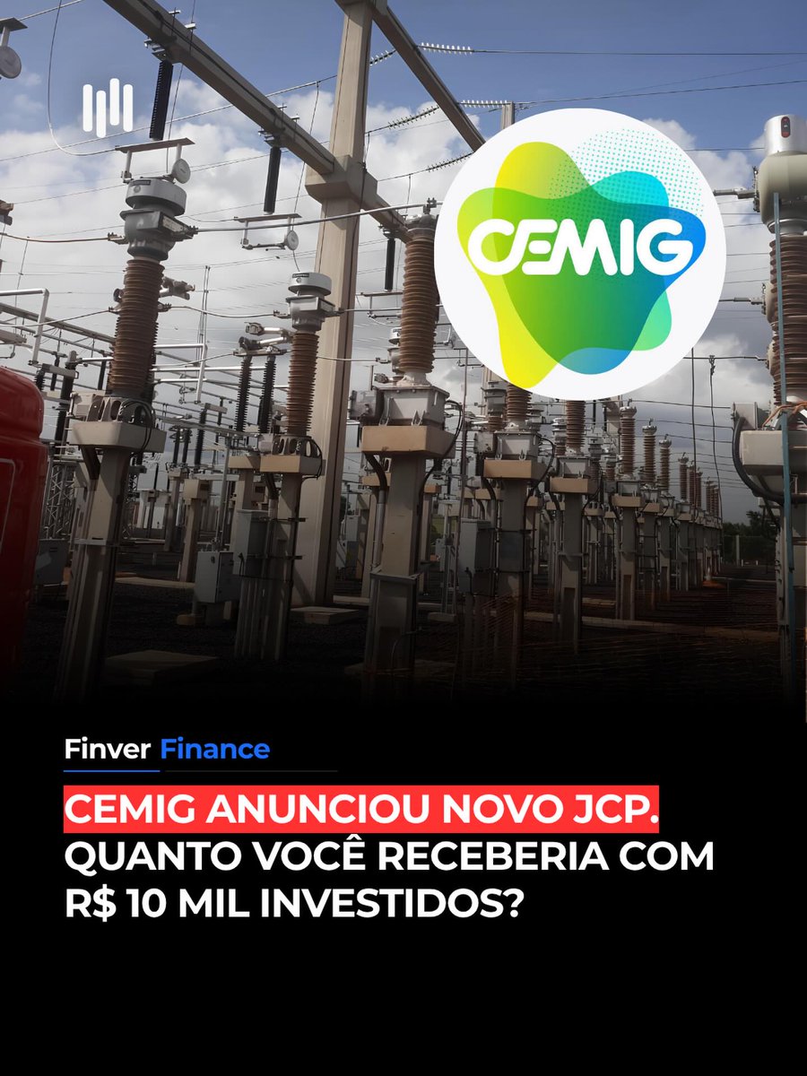 FinverNews's tweet photo. 💰 CEMIG anunciou novo JCP referente ao 2T2026. Quanto você receberia com R$ 10 mil investidos? https://t.co/v1B0km9WPf