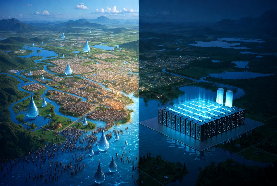 lApprentiSage's tweet photo. Pour ceux qui tombe pour le narratif des "data centers" qui vont assécher la planète Terre, sachez que le plus grand risque de mourir de soif sur une planète faite de deux tiers d'eau est  la stupidité humaine. Un véritable fléau.

Voici donc les faits: (en commentaire) https://t.co/xYNQqpNAj1