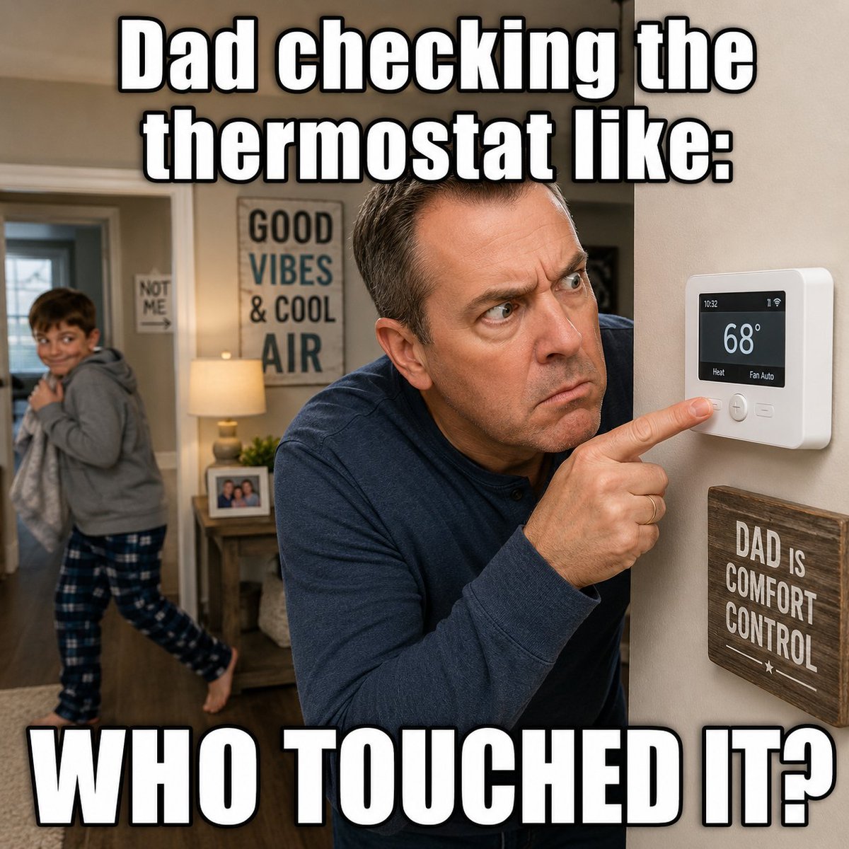 ThermallC's tweet photo. #FunFriday. This Father’s Day, give Dad the gift he really wants:
a cool house and no thermostat wars. 😄 https://t.co/kqLqZqaZRZ