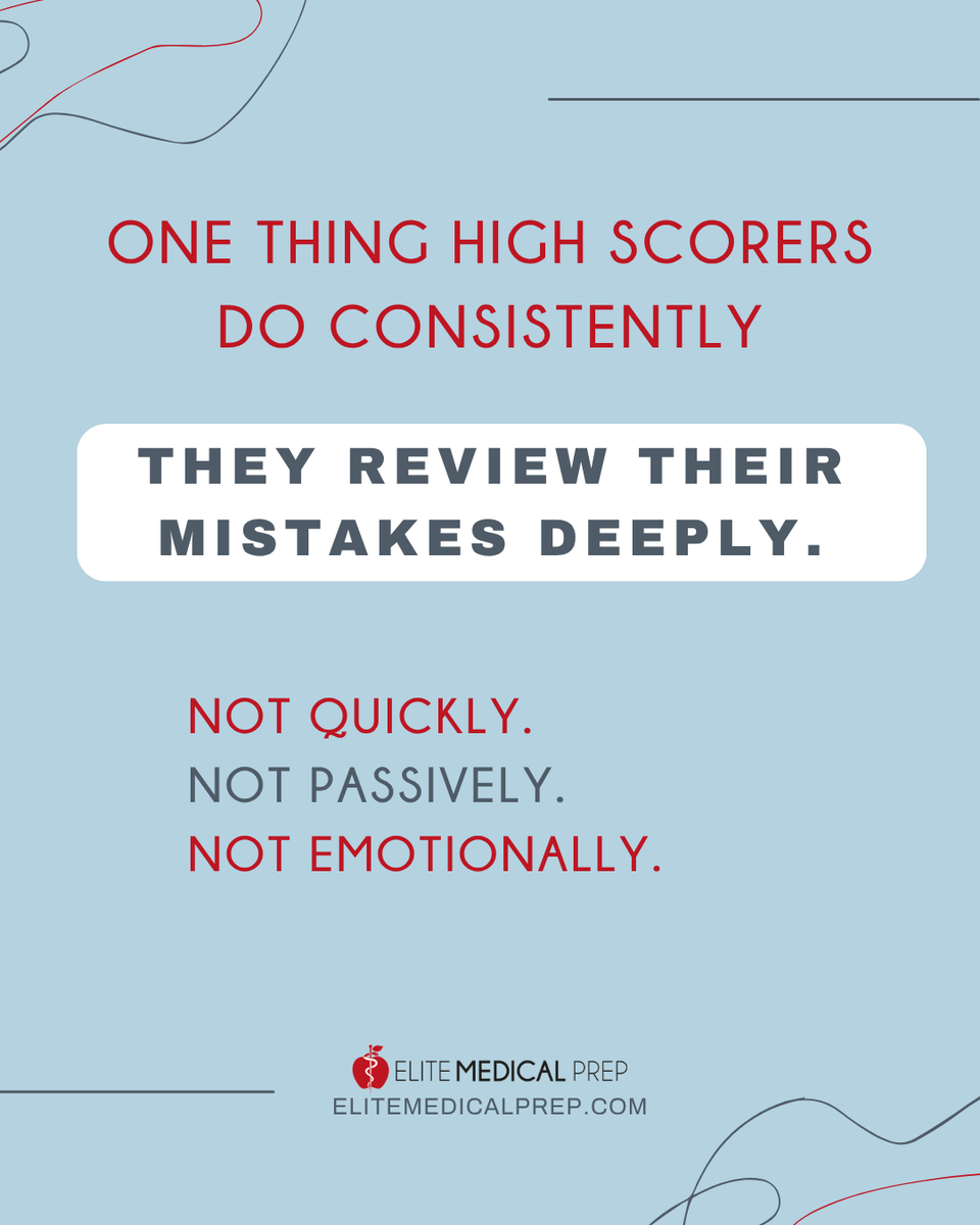 elitemedicprep's tweet photo. High scorers are not perfect students.

They are students who learn efficiently from mistakes.

Instead of rushing through explanations, they:

Identify patterns
Analyze reasoning errors
Reinforce weak concepts
Adjust strategy over time

That is where score growth happens. https://t.co/608D3PNVU1